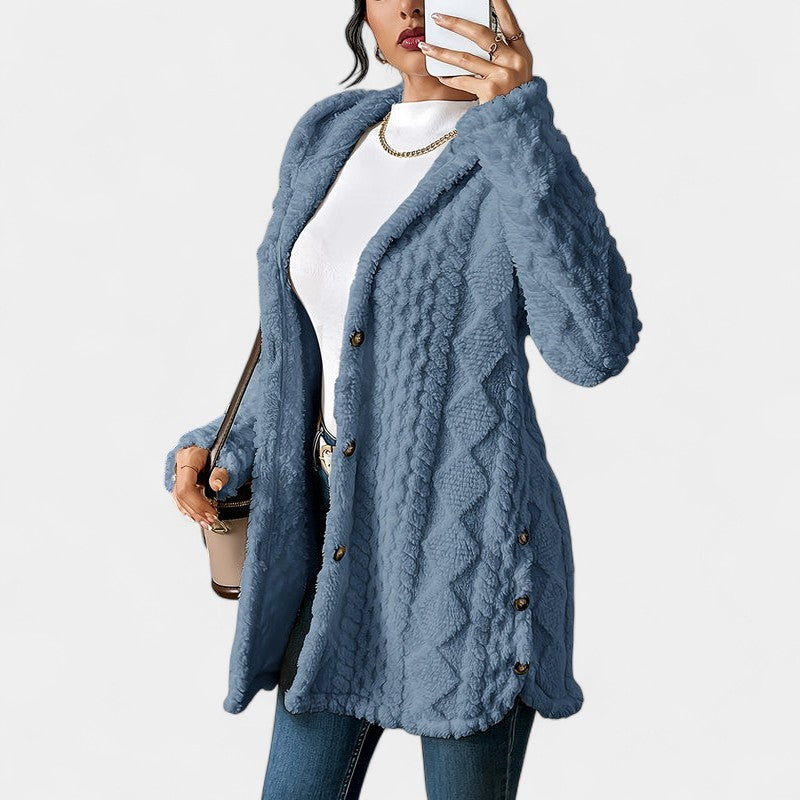 Gleame.-Truien & Vesten-Gleame Damesvest - Casual vest met capuchon en knoopsluiting