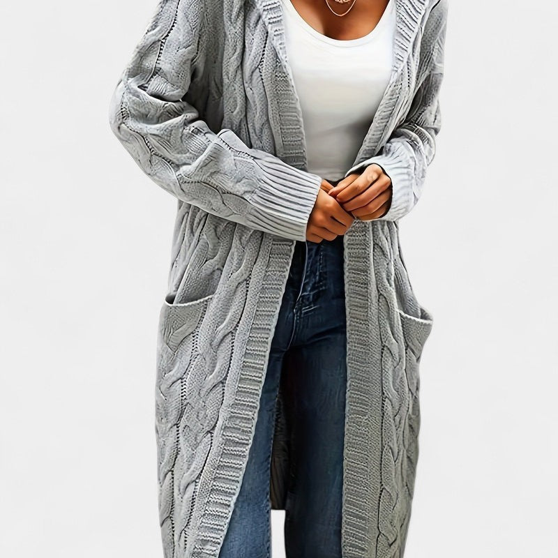 Gleame.-Truien & Vesten-Gleame Damesvest - Casual vest met open voorkant en lange mouwen