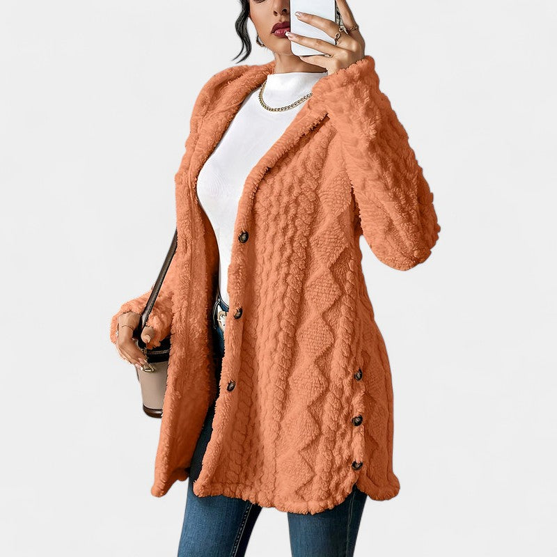 Gleame.-Truien & Vesten-Gleame Damesvest - Casual vest met capuchon en knoopsluiting