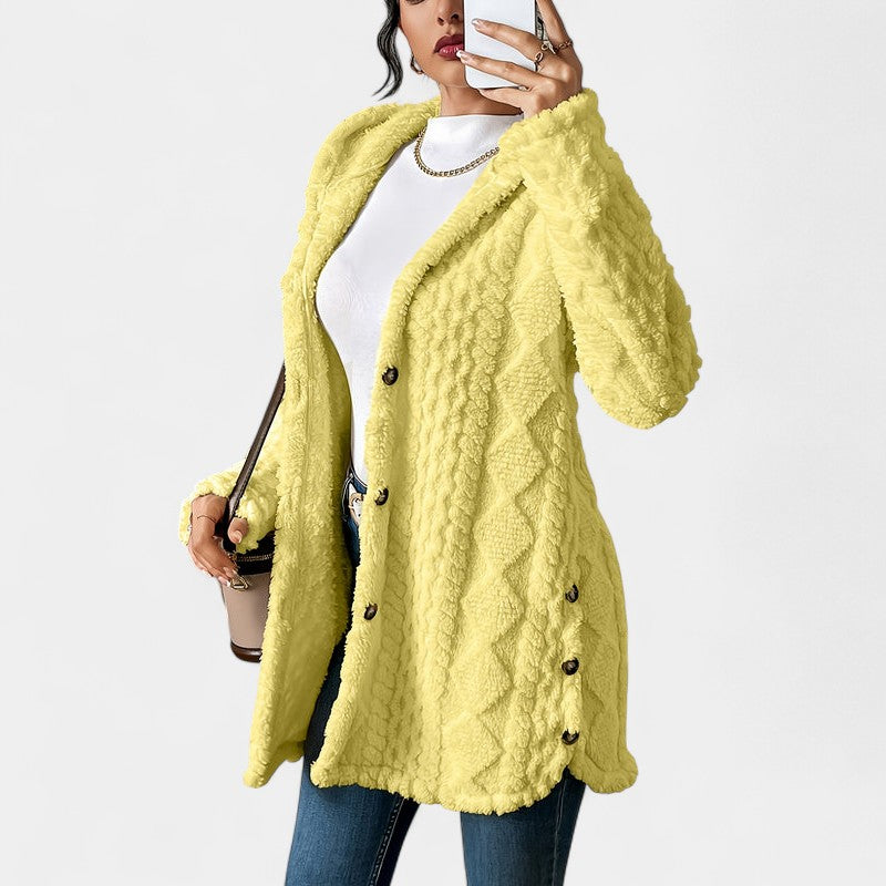 Gleame.-Truien & Vesten-Gleame Damesvest - Casual vest met capuchon en knoopsluiting