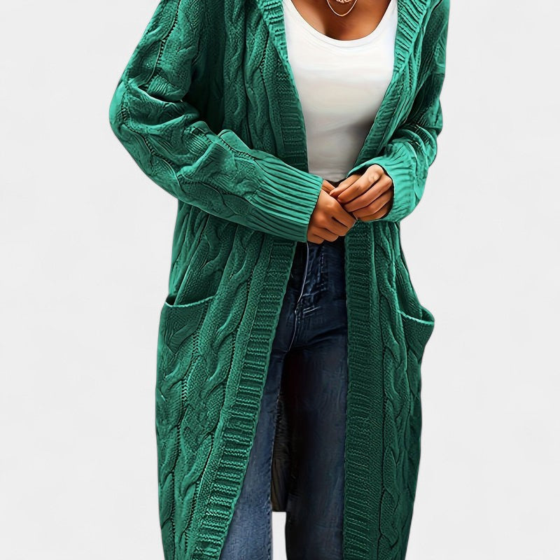 Gleame.-Truien & Vesten-Gleame Damesvest - Casual vest met open voorkant en lange mouwen