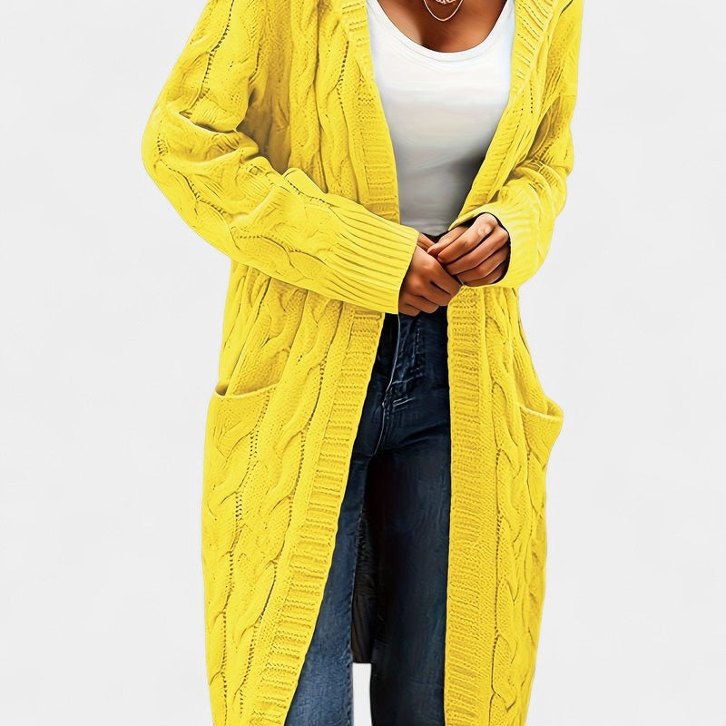 Gleame.-Truien & Vesten-Gleame Damesvest - Casual vest met open voorkant en lange mouwen