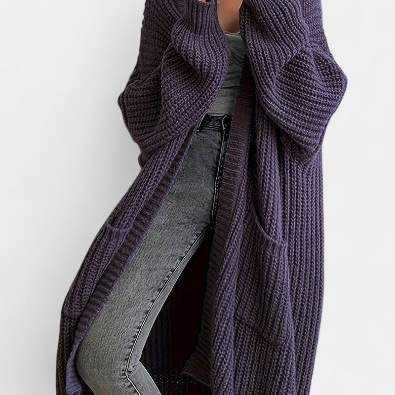 Gleame.-Truien & Vesten-Gleame Damesvest - Lang vest met open voorkant en losvallend model