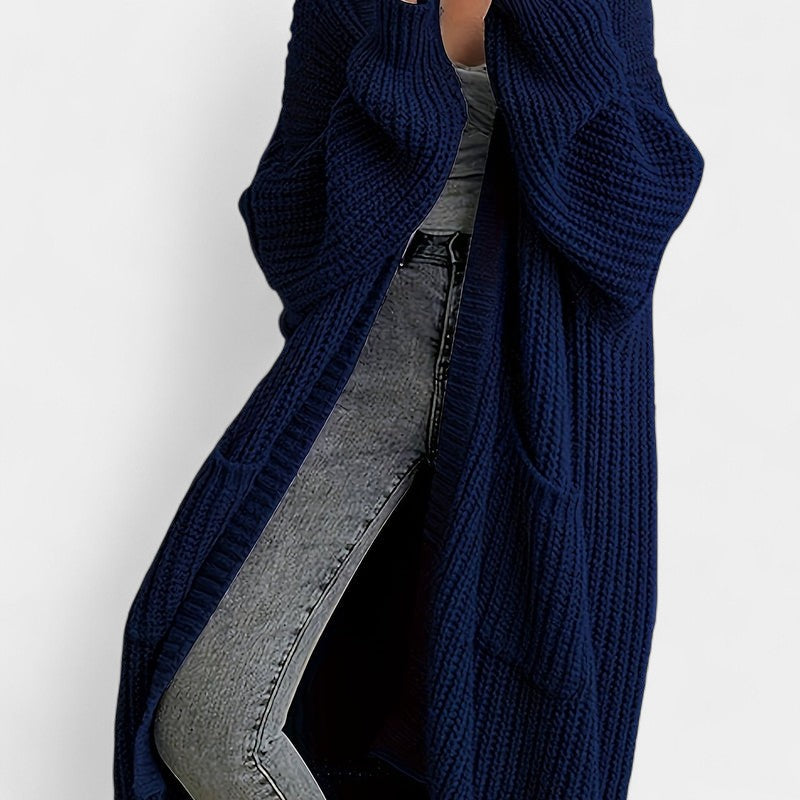 Gleame.-Truien & Vesten-Gleame Damesvest - Lang vest met open voorkant en losvallend model