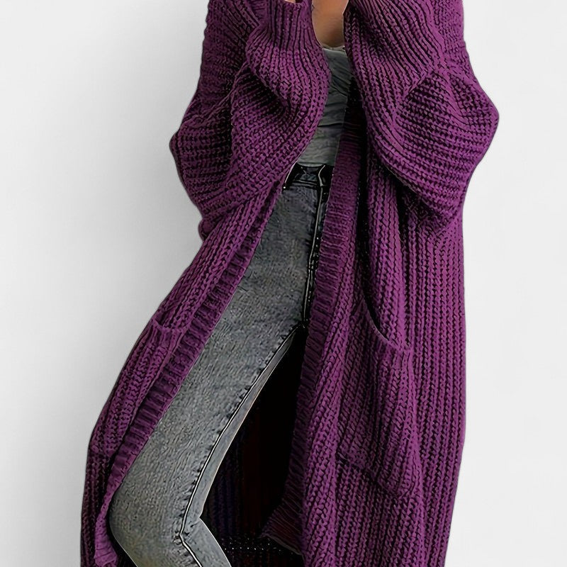 Gleame.-Truien & Vesten-Gleame Damesvest - Lang vest met open voorkant en losvallend model