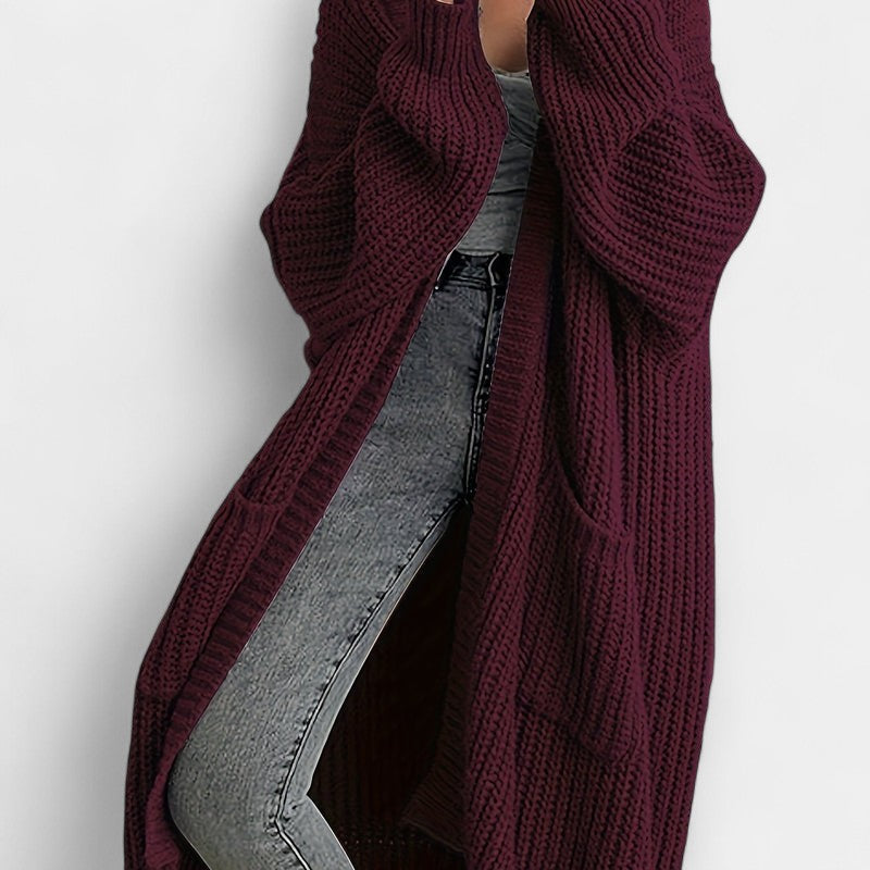 Gleame.-Truien & Vesten-Gleame Damesvest - Lang vest met open voorkant en comfortabele pasvorm