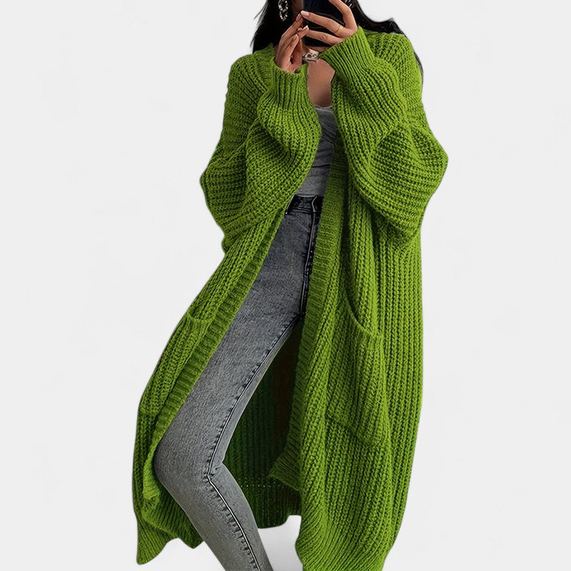 Gleame.-Truien & Vesten-Gleame Damesvest - Lang vest met open voorkant en comfortabele pasvorm