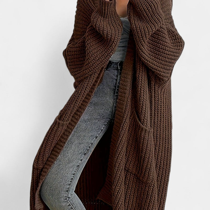 Gleame.-Truien & Vesten-Gleame Damesvest - Lang vest met open voorkant en losvallend model