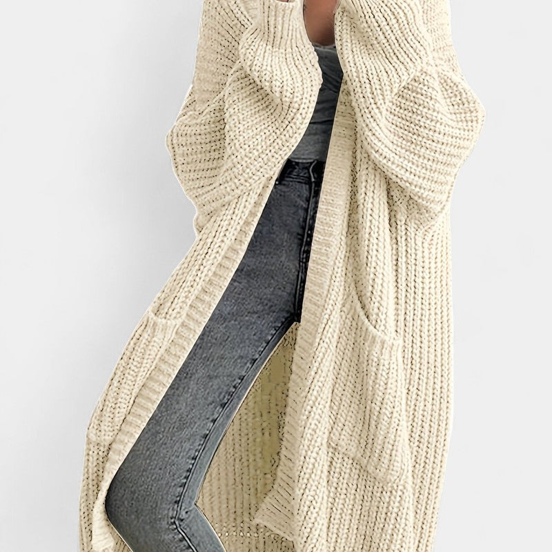 Gleame.-Truien & Vesten-Gleame Damesvest - Lang vest met open voorkant en losvallend model