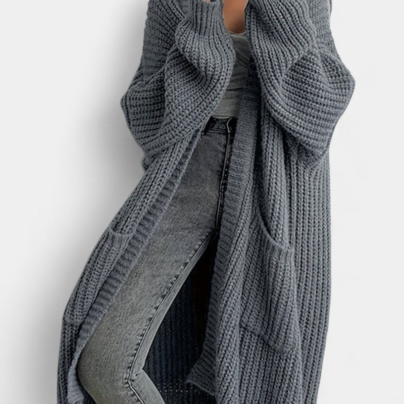 Gleame.-Truien & Vesten-Gleame Damesvest - Lang vest met open voorkant en losvallend model