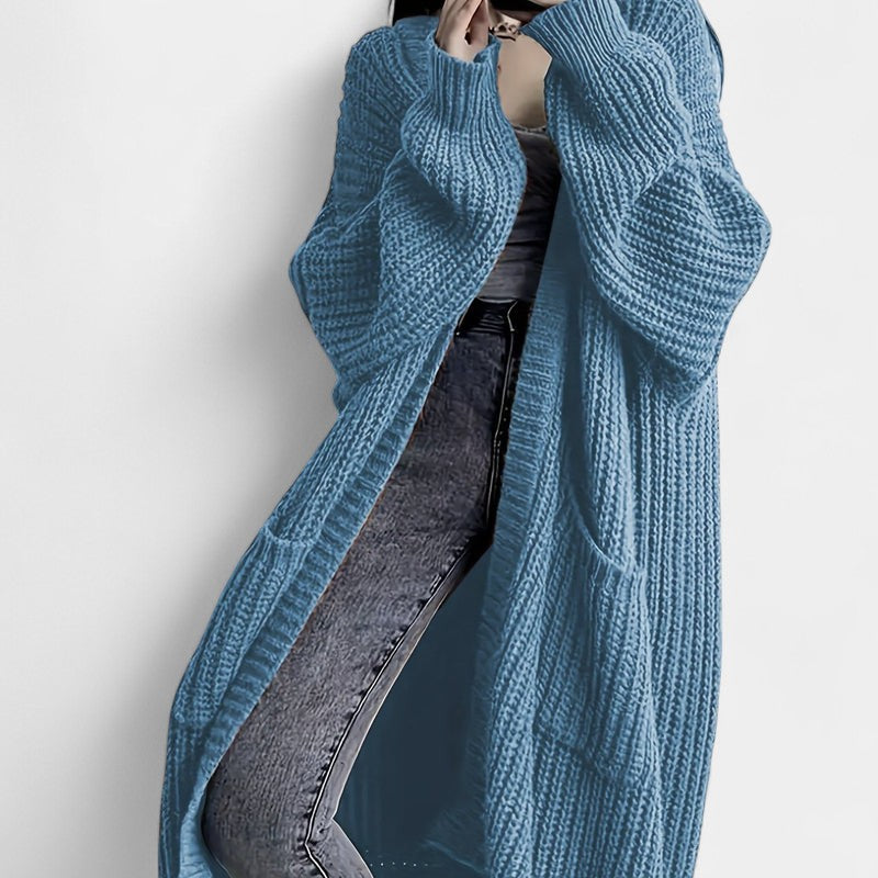 Gleame.-Truien & Vesten-Gleame Damesvest - Losvallend vest met open voorkant en lange mouwen