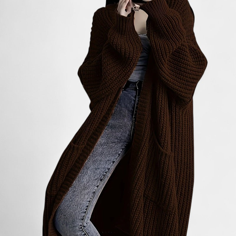 Gleame.-Truien & Vesten-Gleame Damesvest - Losvallend vest met open voorkant en lange mouwen