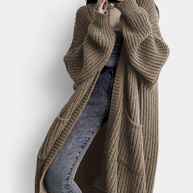 Gleame.-Truien & Vesten-Gleame Damesvest - Losvallend vest met open voorkant en lange mouwen