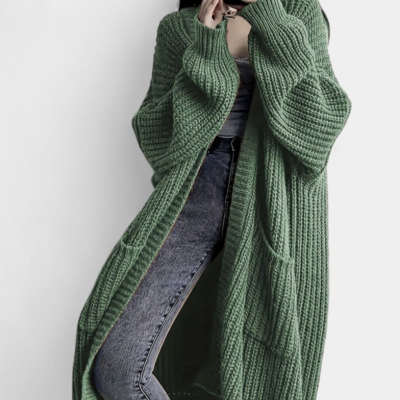 Gleame.-Truien & Vesten-Gleame Damesvest - Losvallend vest met open voorkant en lange mouwen