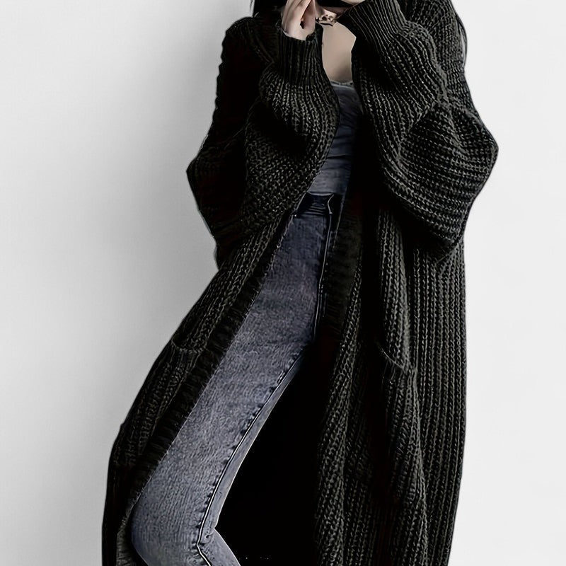 Gleame.-Truien & Vesten-Gleame Damesvest - Losvallend vest met open voorkant en lange mouwen
