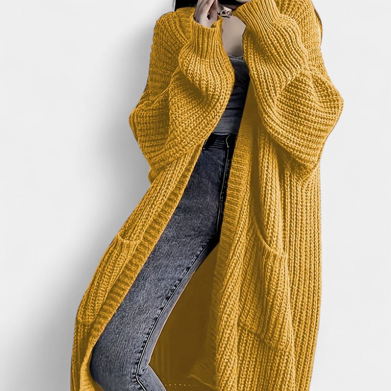 Gleame.-Truien & Vesten-Gleame Damesvest - Losvallend vest met open voorkant en lange mouwen