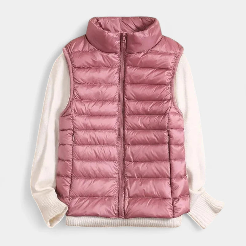 Gleame.-Truien & Vesten-Gleame Damesvest - Mouwloze warme en lichte gewatteerde vest voor de herfst