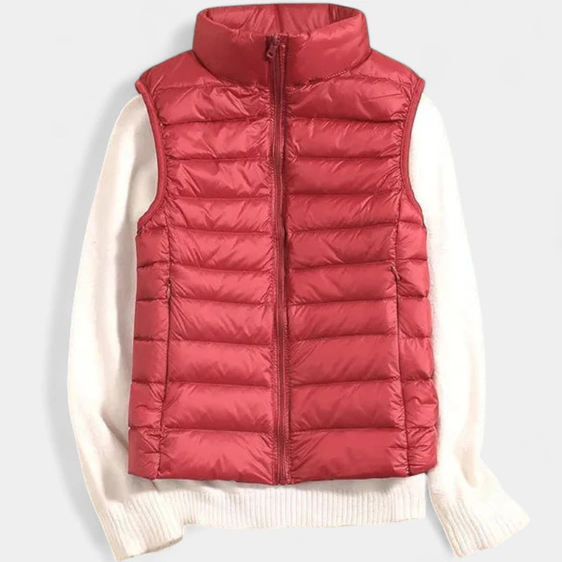 Gleame.-Truien & Vesten-Gleame Damesvest - Mouwloze warme en lichte gewatteerde vest voor de herfst