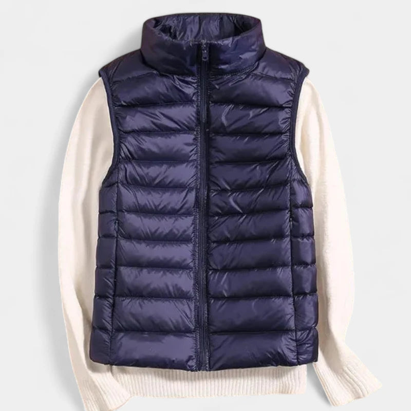 Gleame.-Truien & Vesten-Gleame Damesvest - Mouwloze warme en lichte gewatteerde vest voor de herfst