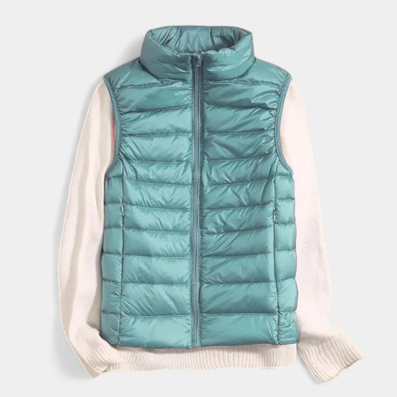 Gleame.-Truien & Vesten-Gleame Damesvest - Mouwloze warme en lichte gewatteerde vest voor de herfst