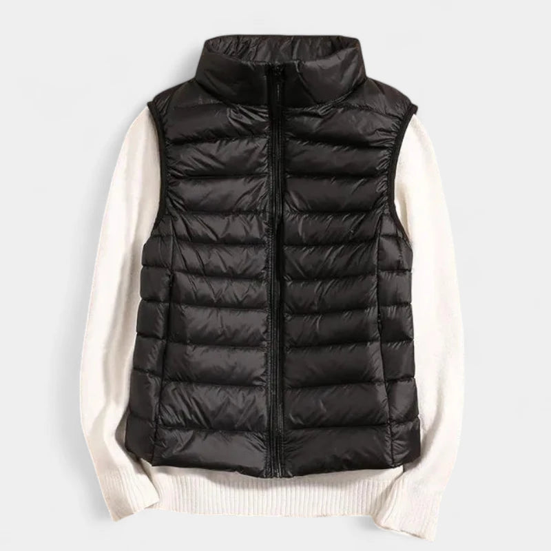 Gleame.-Truien & Vesten-Gleame Damesvest - Mouwloze warme en lichte gewatteerde vest voor de herfst