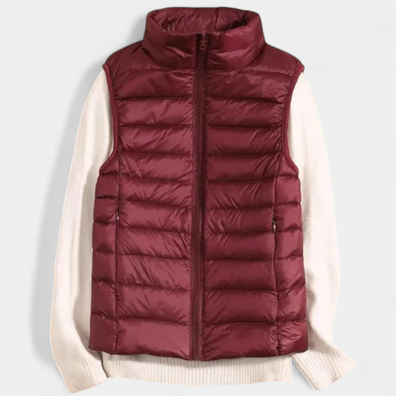 Gleame.-Truien & Vesten-Gleame Damesvest - Mouwloze warme en lichte gewatteerde vest voor de herfst