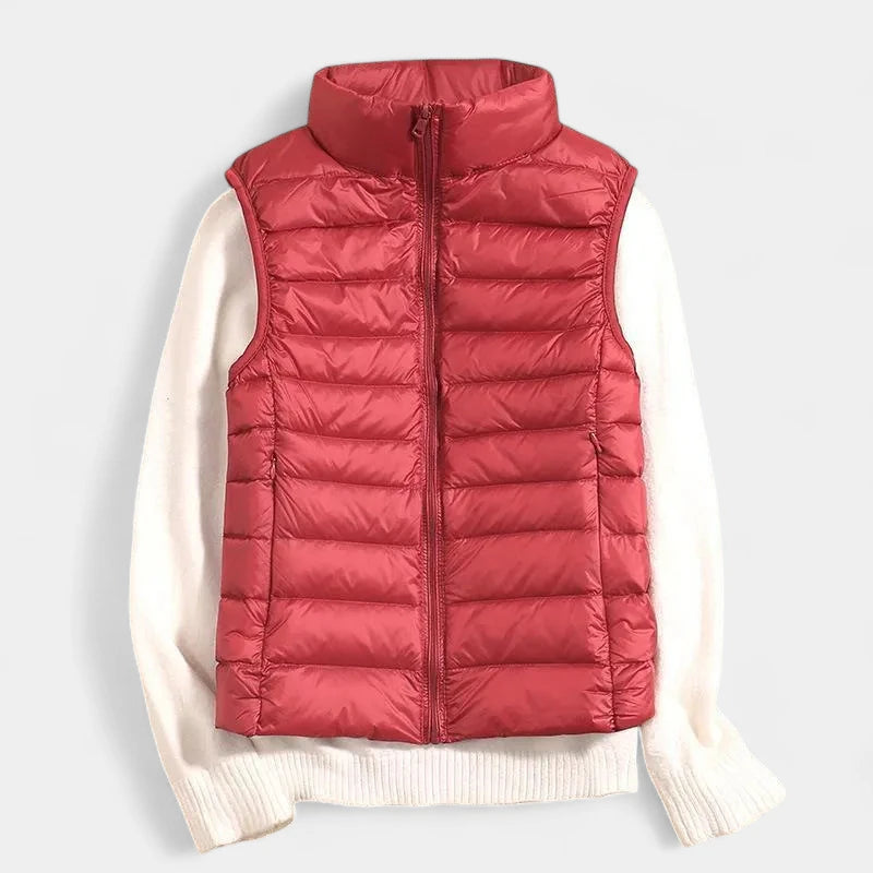 Gleame.-Truien & Vesten-Gleame Damesvest - Mouwloze warme en lichte gewatteerde vest voor de herfst