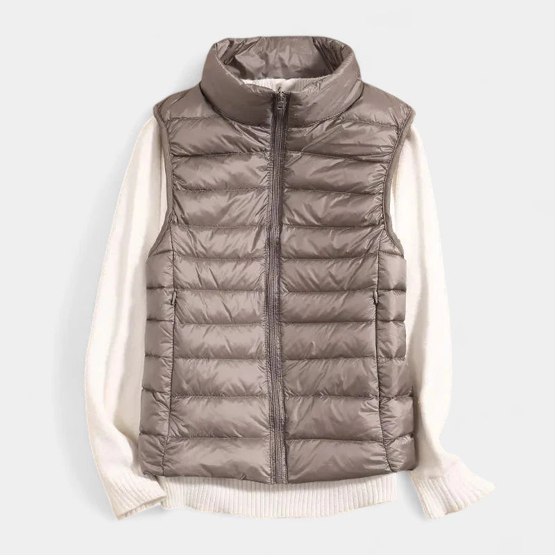 Gleame.-Truien & Vesten-Gleame Damesvest - Mouwloze warme en lichte gewatteerde vest voor de herfst