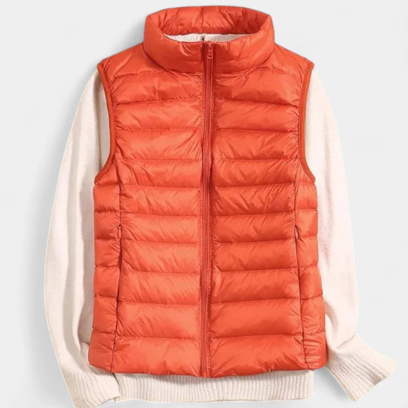 Gleame.-Truien & Vesten-Gleame Damesvest - Mouwloze warme en lichte gewatteerde vest voor de herfst