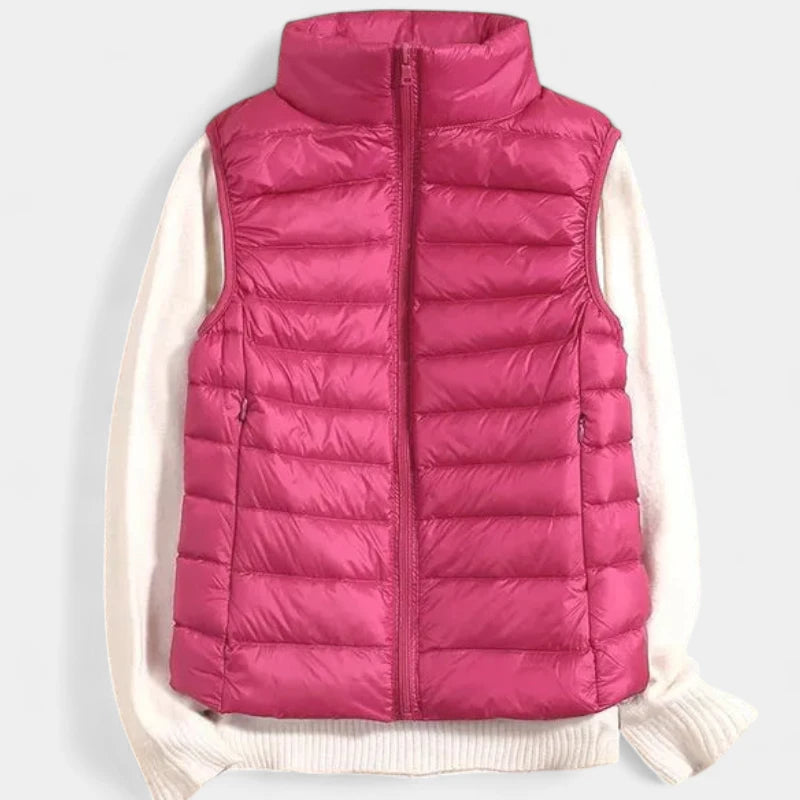 Gleame.-Truien & Vesten-Gleame Damesvest - Mouwloze warme en lichte gewatteerde vest voor de herfst