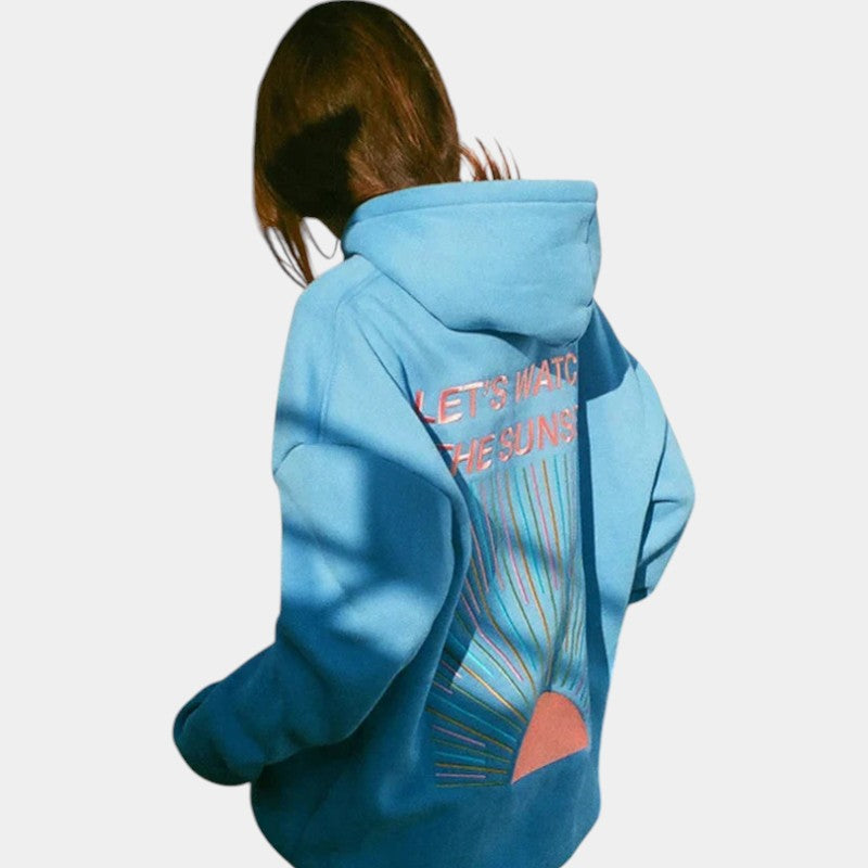 Gleame Oversized Trui - Sunset hoodie voor dames