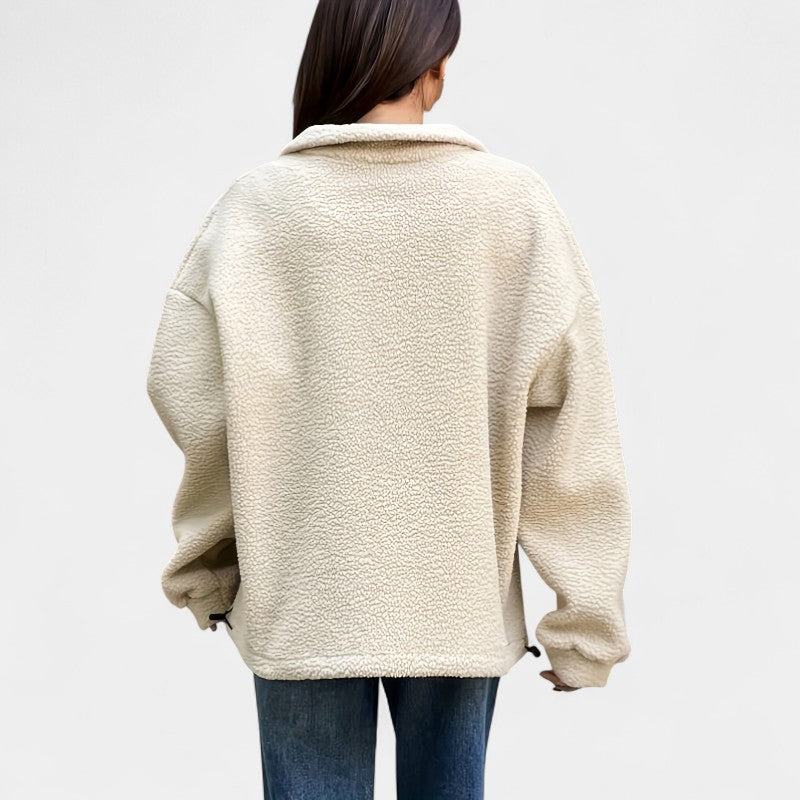 Gleame.-Truien & Vesten-Gleame Sweater - Casual trui met ritssluiting en lange mouwen