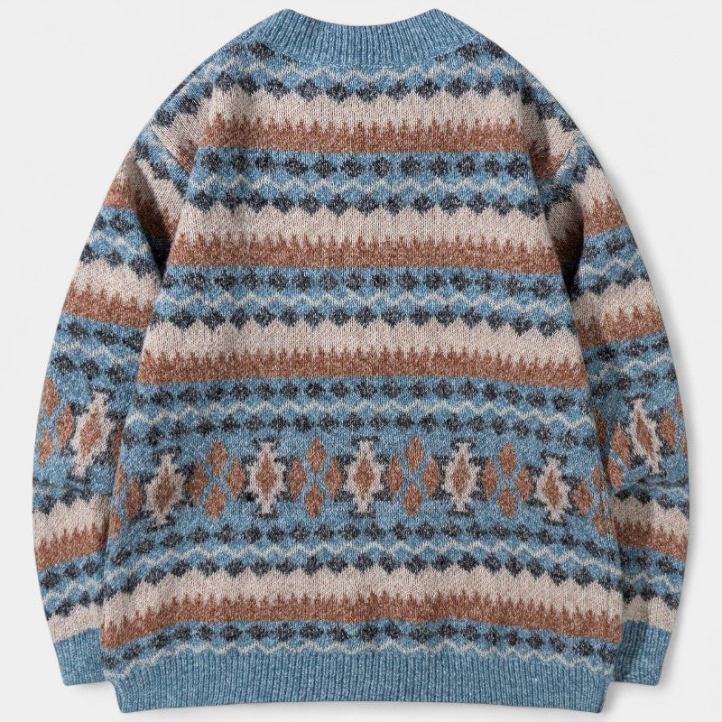 Gleame.-Truien & Vesten-Gleame Trui - Casual loose fit trui met kleurblokken