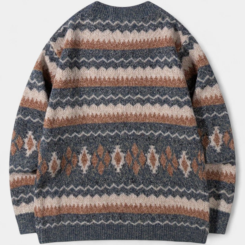 Gleame.-Truien & Vesten-Gleame Trui - Casual loose fit trui met kleurblokken