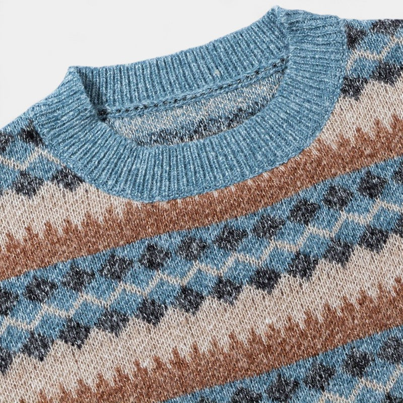 Gleame.-Truien & Vesten-Gleame Trui - Casual loose fit trui met kleurblokken