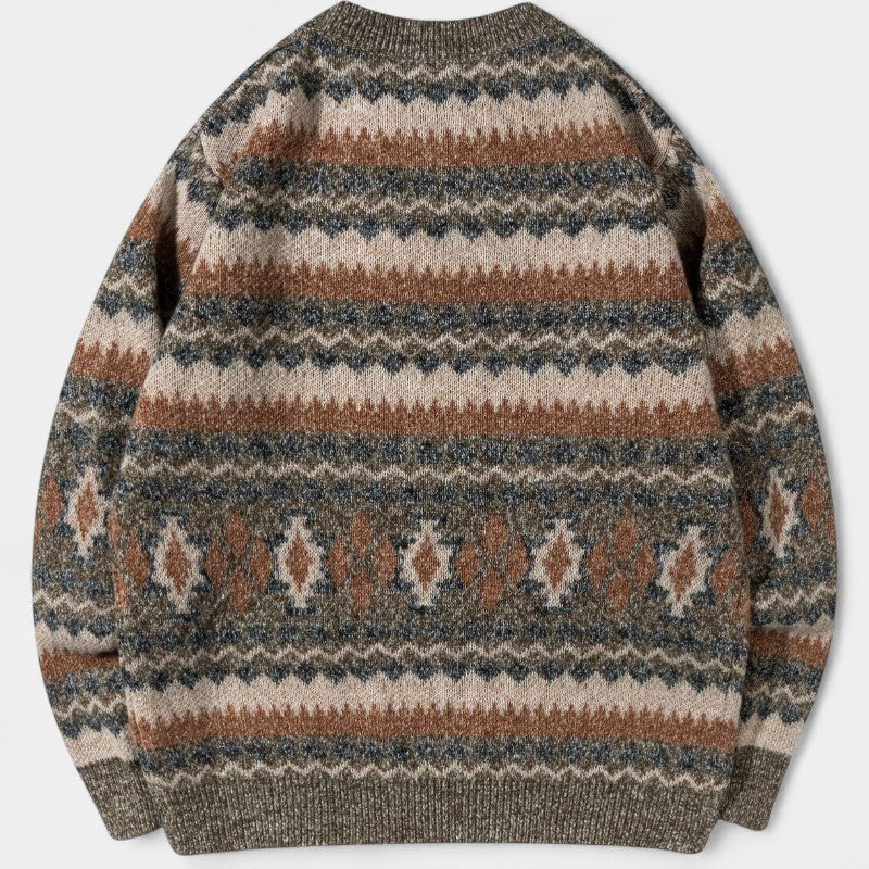 Gleame.-Truien & Vesten-Gleame Trui - Casual loose fit trui met kleurblokken