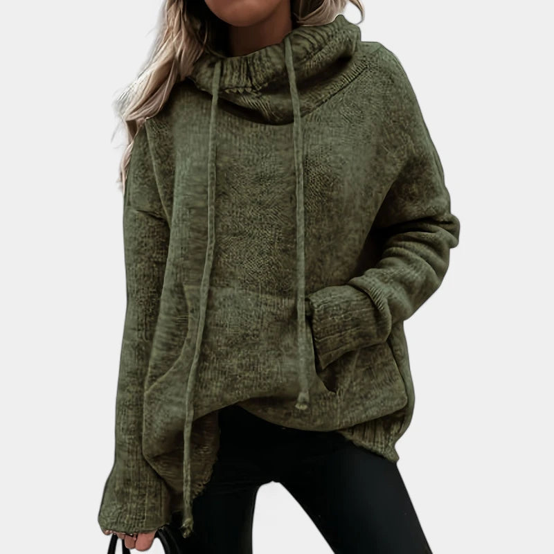 Gleame.-Truien & Vesten-Gleame Trui - Comfortabele pullover met colkraag en trekkoorden