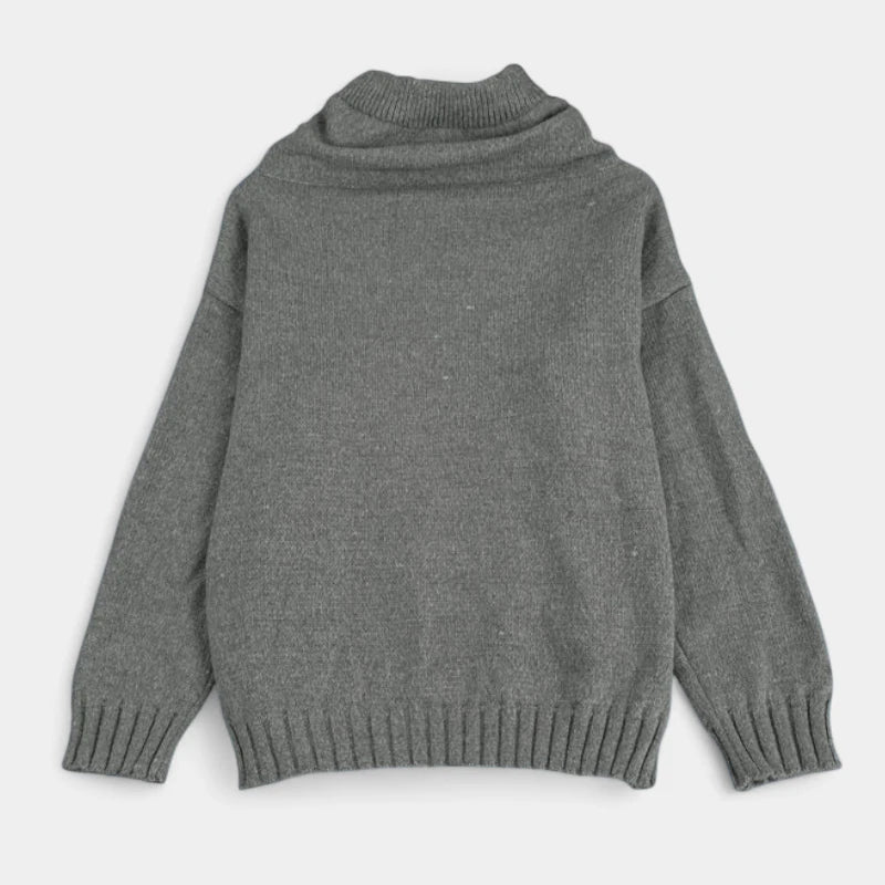Gleame.-Truien & Vesten-Gleame Trui - Comfortabele pullover met colkraag en trekkoorden
