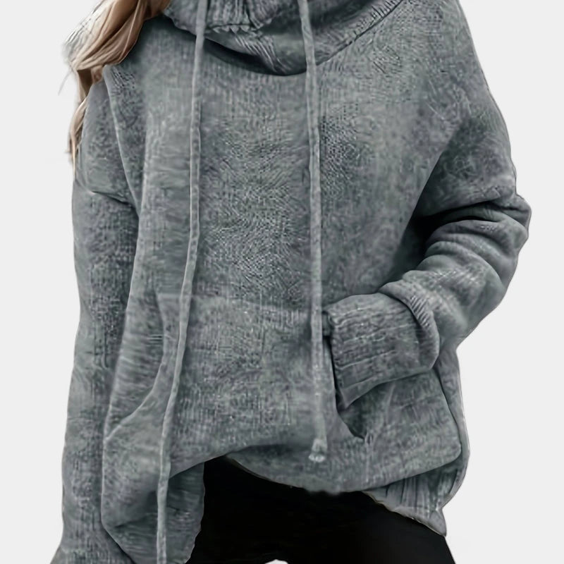 Gleame.-Truien & Vesten-Gleame Trui - Comfortabele pullover met colkraag en trekkoorden