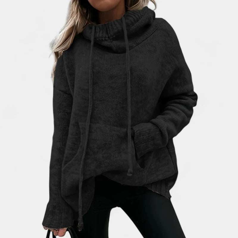 Gleame.-Truien & Vesten-Gleame Trui - Comfortabele pullover met colkraag en trekkoorden