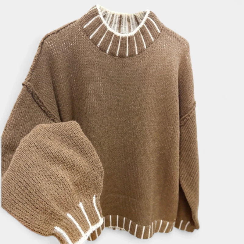 Gleame.-Truien & Vesten-Gleame Trui - Oversized damestrui met verlaagde schouders en lange mouwen