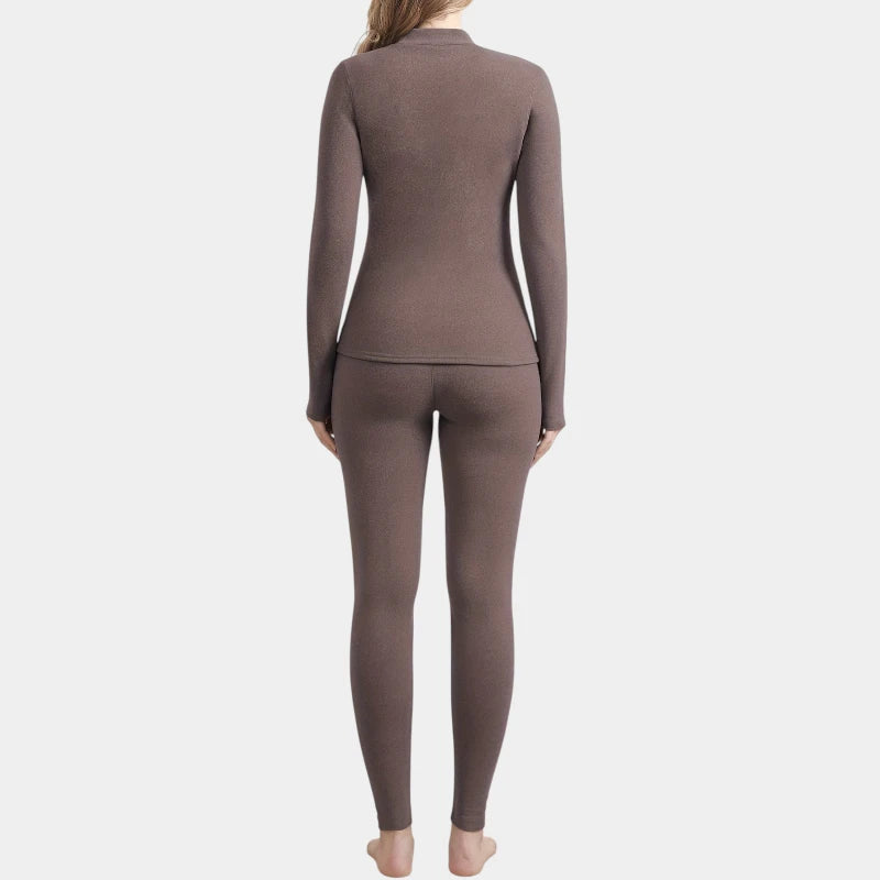 Gleame.-Truien & Vesten-Gleame set - hoge hals comfortabel top lange mouw en broek