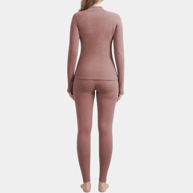 Gleame.-Truien & Vesten-Gleame set - hoge hals comfortabel top lange mouw en broek