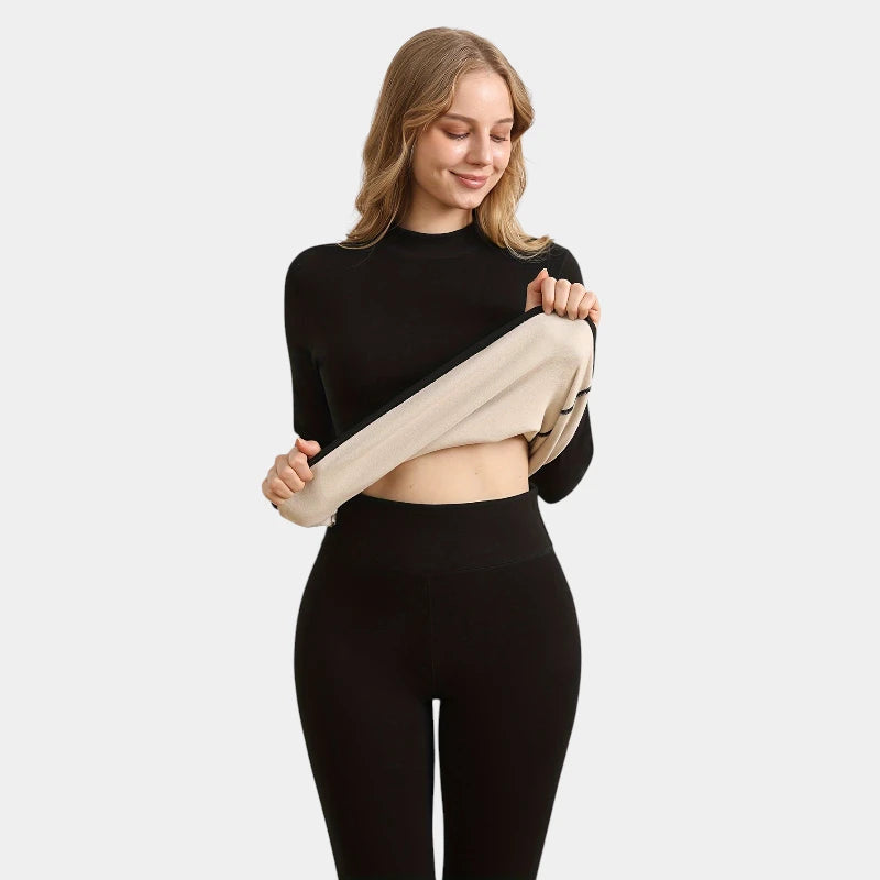 Gleame.-Truien & Vesten-Gleame set - hoge hals comfortabel top lange mouw en broek