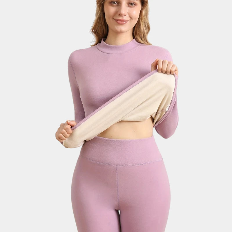 Gleame.-Truien & Vesten-Gleame set - hoge hals comfortabel top lange mouw en broek