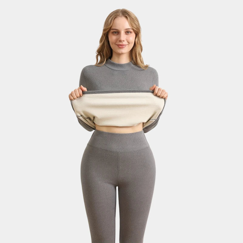 Gleame.-Truien & Vesten-Gleame set - hoge hals comfortabel top lange mouw en broek