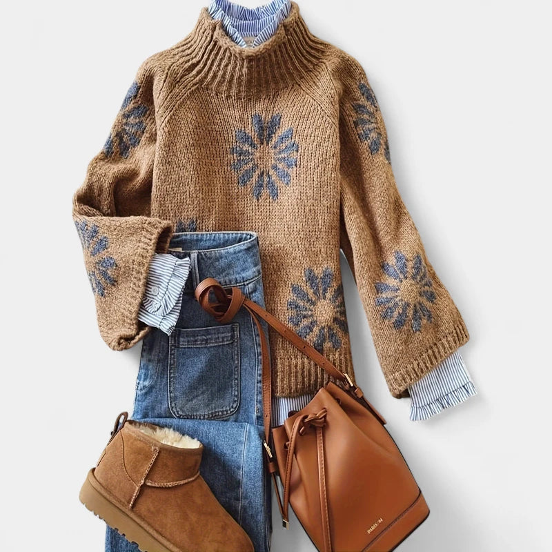 Gleame.-Truien & Vesten-Gleame trui - casual pullover met bloemenprint