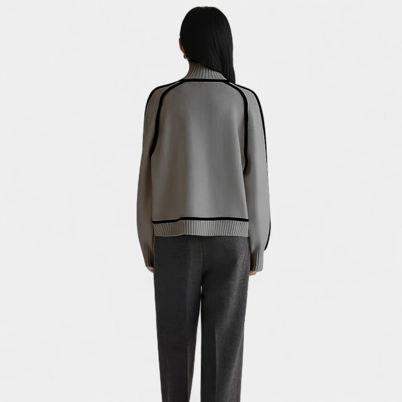 Gleame.-Truien & Vesten-Gleame trui - casual trui met lange mouwen en ronde hals in kleurblokdesign