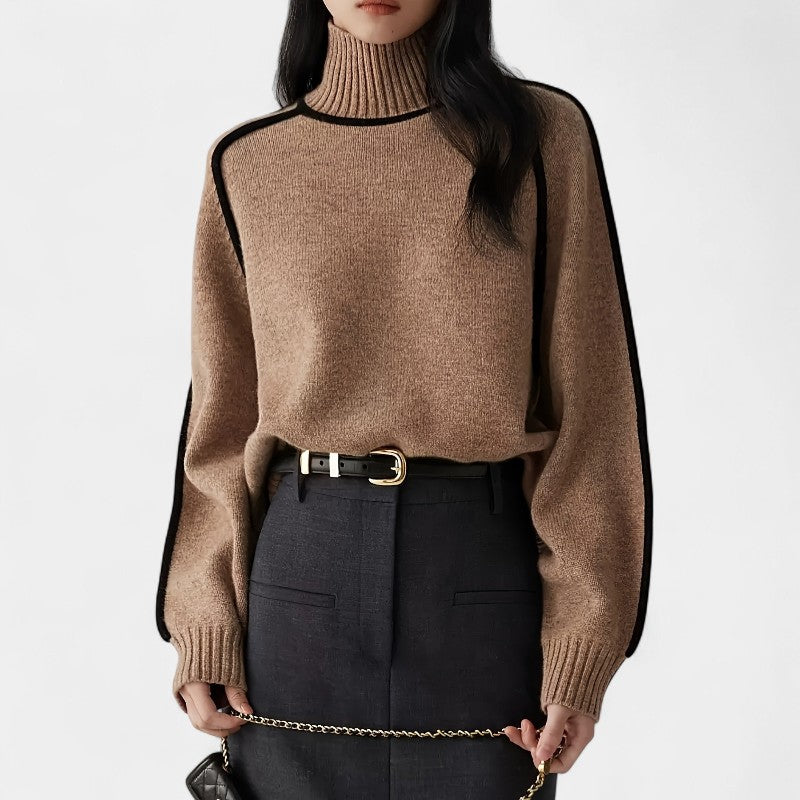 Gleame.-Truien & Vesten-Gleame trui - casual trui met lange mouwen en ronde hals in kleurblokdesign