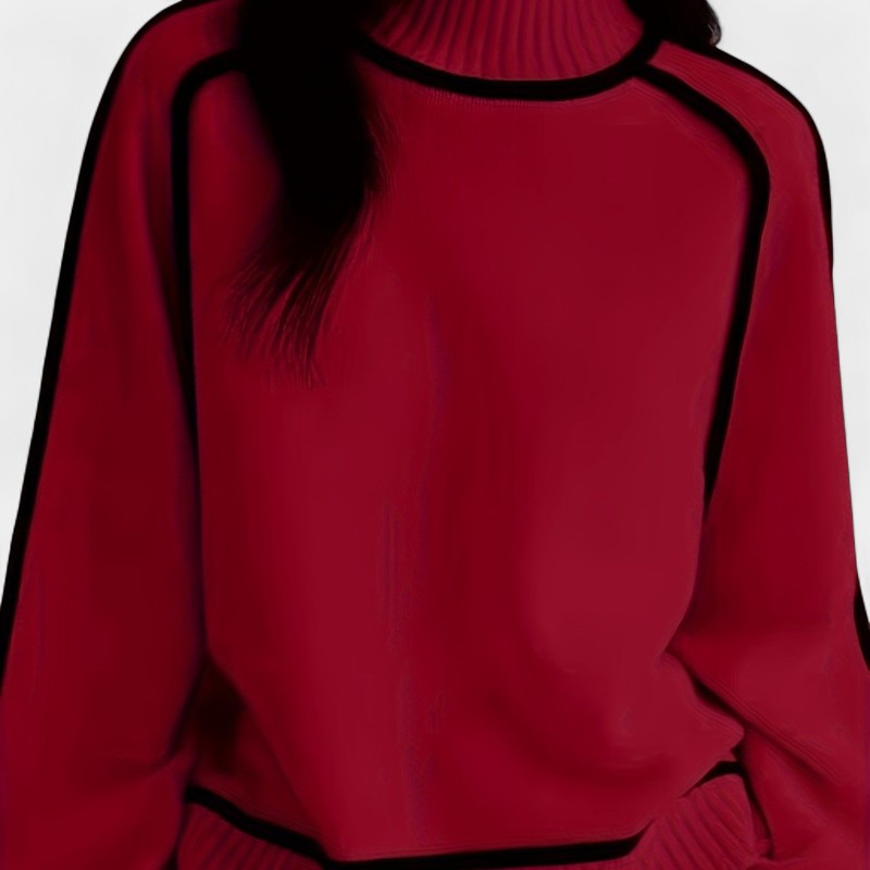 Gleame.-Truien & Vesten-Gleame trui - casual trui met lange mouwen en ronde hals in kleurblokdesign